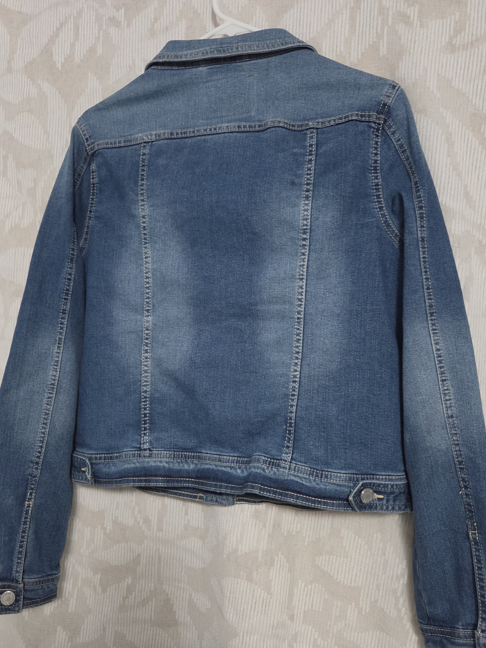 BBJ Los Angeles Blue Denim Cropped Waist Jacket Women's Size XLarge Excellent - Picture 5 of 8